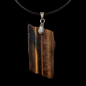 Pendentif Œil de tigre sur cordon cuir