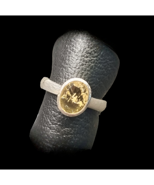 Bague Béryl Héliodore Argent 925 Taille 54