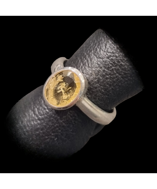 Bague Béryl Héliodore Argent 925 Taille 54