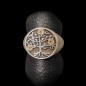 Bague Citrine Arbre de vie  Argent 925 Taille 58