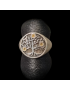Bague Citrine Arbre de vie  Argent 925 Taille 58