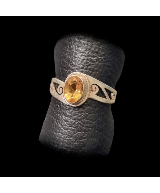 Bague Citrine naturelle Argent 925