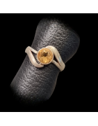 Bague Citrine Naturelle Argent 925 Taille 52