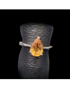 Bague Citrine Naturelle Argent 925 Taille 54