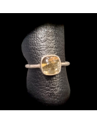 Bague Citrine naturelle Argent 925 Taille 54