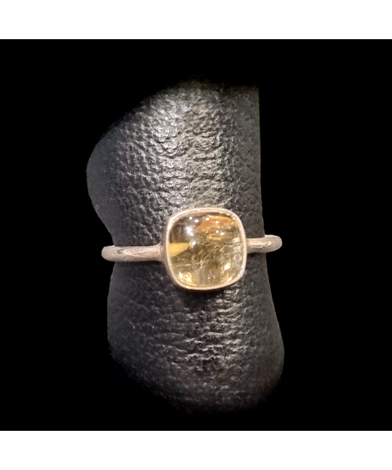 Bague Citrine naturelle Argent 925 Taille 54