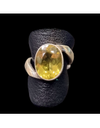 Bague Quartz Vert  925 Argent 925 Taille 59