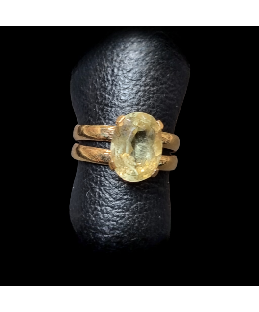 Bague Béryl Héliodore Argent 925 Taille 55