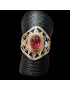 Bague Tourmaline rose Argent 925 Taille 52