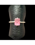 Bague Tourmaline rose Argent 925 Taille 54