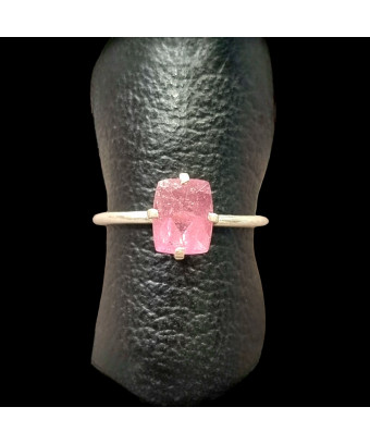 Bague Tourmaline rose Argent 925 Taille 54