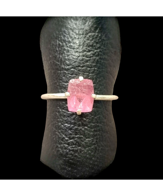 Bague Tourmaline rose Argent 925 Taille 54