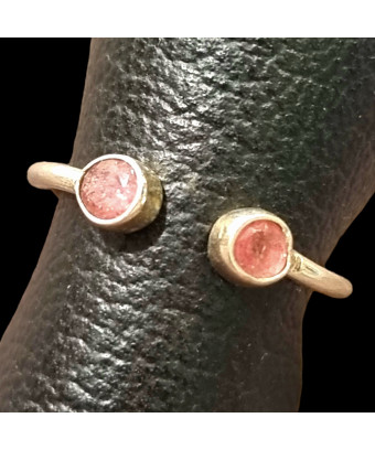 Bague Tourmaline rose Argent 925 Taille 54