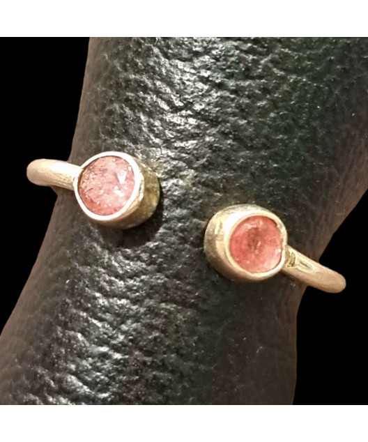 Bague Tourmaline rose Argent 925 Taille 54