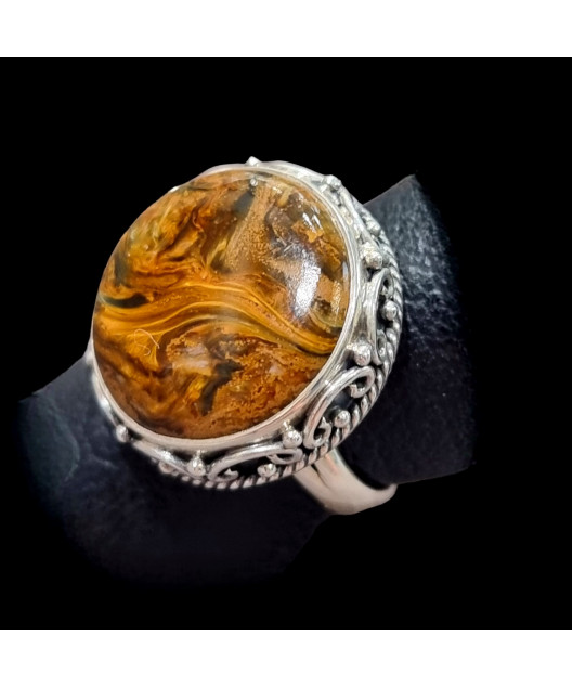 Bague Piétersite Argent 925 Taille 57