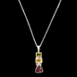 Pendentif Grenat Citrine Péridot Argent 925 avec chaîne