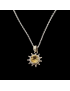 Pendentif Citrine Soleil Argent 925 avec chaîne