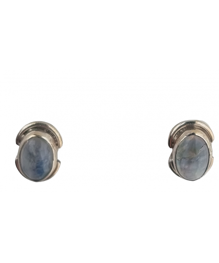 Boucles Pierre de lune sertie Argent 925