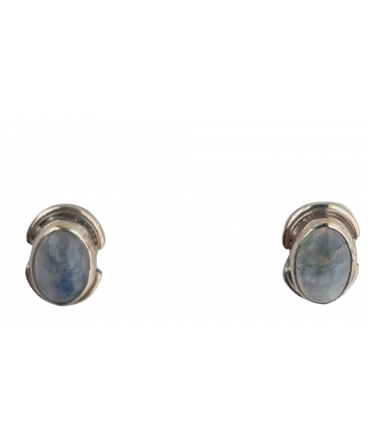 Boucles Pierre de lune sertie Argent 925
