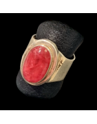 Bague Rubis rose Argent 925 Taille 60
