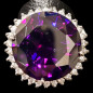 Bague Zirconium Métal rhodié Taille 57