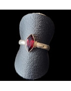 Bague Grenat Argent 925 Taille 56