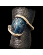 Bague Tourmaline Œil de chat Argent 925 Taille 51