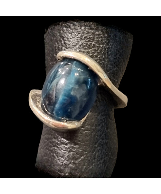 Bague Tourmaline Œil de chat Argent 925 Taille 51