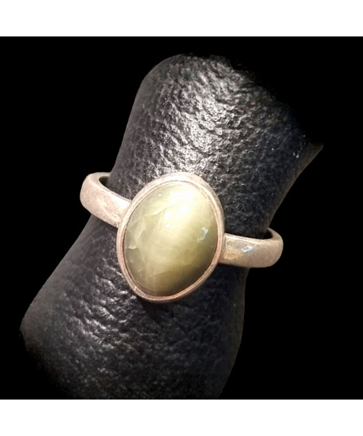 Bague Tourmaline Œil de chat Argent 925 Taille 55
