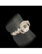 Bague Cristal de roche Argent 925 Taille 58