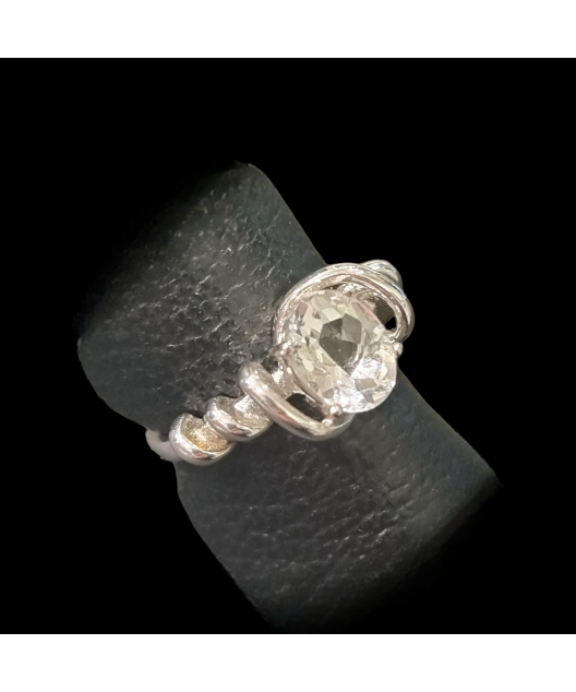 Bague Cristal de roche Argent 925 Taille 58