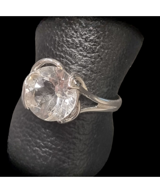 Bague Cristal de roche Argent 925 Taille 58