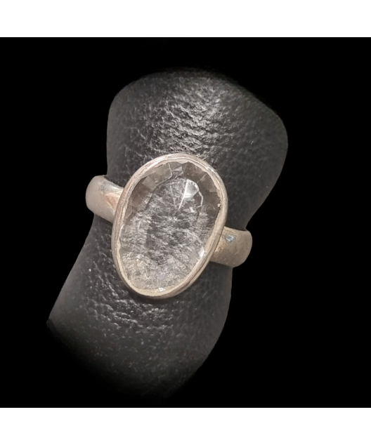 Bague Cristal de roche Argent 925 Taille 56