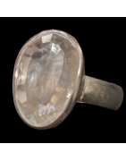 Bague Cristal de roche Argent 925 Taille 56
