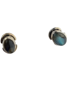 Boucles Labradorite sertie Argent 925
