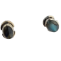 Boucles Labradorite sertie Argent 925