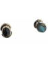 Boucles Labradorite sertie Argent 925