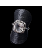 Bague Cristal de roche Argent 925 Taille 56