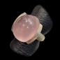 Bague Quartz rose argent 925 Taille 53