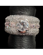 Bague Zirconium & Kunzite Argent 925 Taille 53