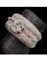 Bague Zirconium & Kunzite Argent 925 Taille 53