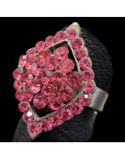 Bague Zirconium Fantaisie Fleur Taille 61+
