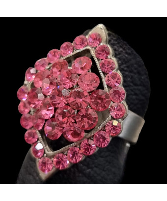 Bague Zirconium Fantaisie Fleur Taille 61+