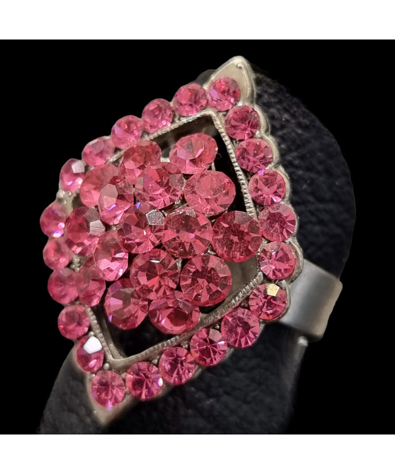 Bague Zirconium Fantaisie Fleur Taille 61+