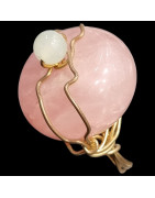 Bague Quartz rose Laiton Taille 56