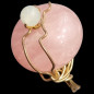 Bague Quartz rose Laiton Taille 56