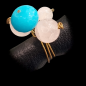 Bague Quartz rose Laiton Taille 55