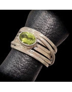Bague Péridot Argent 925 Taille 52