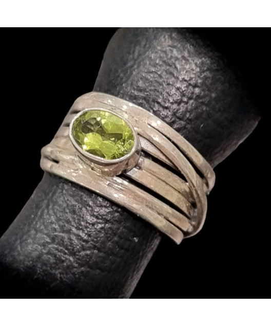 Bague Péridot Argent 925 Taille 52