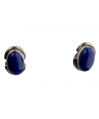 Boucles Lapis-lazuli serties Argent 925